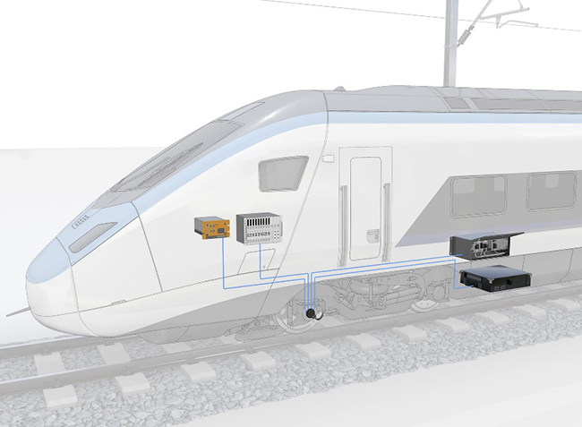 图1：一个速度传感器通过4个彼此独立的感应单元同时服务多达4个子系统。